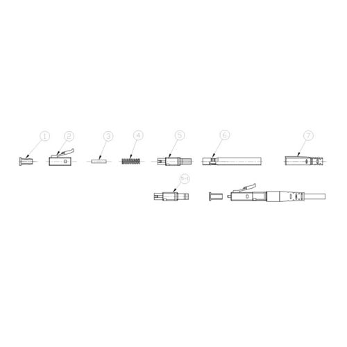 مجموعات الطرف النهائي لموصلات الألياف الضوئية LC مع UL94 V-0 و IEC61754-20