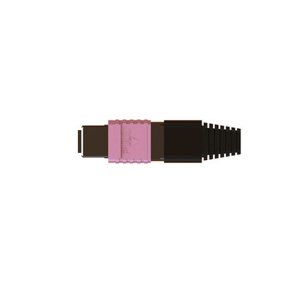 سعر جيد MPO MTP Connector With Jacked Ribbon Boot 3.0mm 12 core connector OM4 meganta (موصول MPO MTP مع ربط الشريط المزدوج) الانترنت
